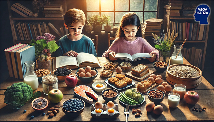 çocukların beynini geliştiren yiyecekler ve kitap okumak